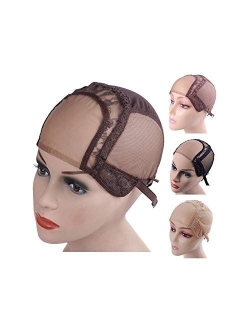 4X4 U Part Swiss Lace Wig Cap for Making Wigs with Adjustable Straps on the Back Glueless Hairnets