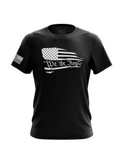 1776 We The People American Flag Military Army Mens T-Shirt Printed & Packaged in The USA