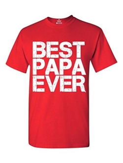 shop4ever Best Papa Ever Bold T-Shirt Father's Day Shirts