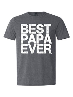 shop4ever Best Papa Ever Bold T-Shirt Father's Day Shirts