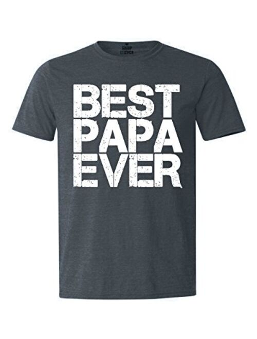 shop4ever Best Papa Ever Bold T-Shirt Father's Day Shirts