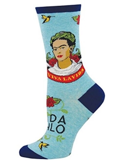 Socksmith Womens' Novelty Crew Socks"Viva La Frida"