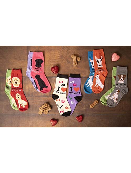 Foozys Unisex Crew Socks | Canine Small Dog Breed Novelty Socks (2 Pair)