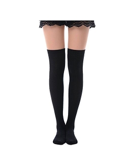 MK MEIKAN Women's Over Knee High Socks, Tube Dresses Fashion Cotton Thigh High Stockings Cosplay Socks