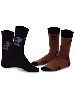 TeeHee Novelty Cotton Fun Crew Women and Mens Multi Pair Socks