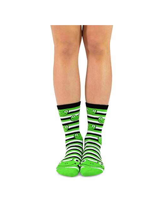 TeeHee Novelty Cotton Fun Crew Women and Mens Multi Pair Socks