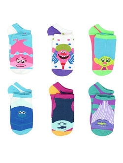 Trolls Movie Girls Teen Womens 6 pack Socks (Toddler/Little Kid/Big Kid/Adult)