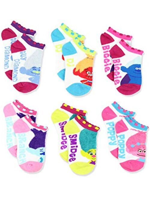 Trolls Movie Girls Teen Womens 6 pack Socks (Toddler/Little Kid/Big Kid/Adult)