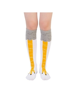 Zoopwon Crazy Funny Chicken Legs Boots Knee/Thigh High Novelty Socks Funny Gag Gifts