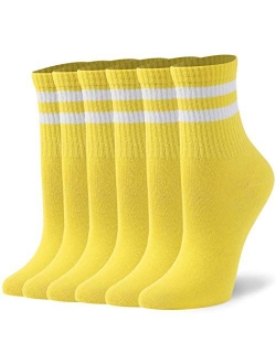 WXXM Unisex Cotton Casual Crew Socks 3/6 Pairs