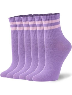 WXXM Unisex Cotton Casual Crew Socks 3/6 Pairs