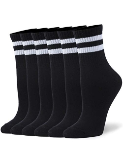 WXXM Unisex Cotton Casual Crew Socks 3/6 Pairs