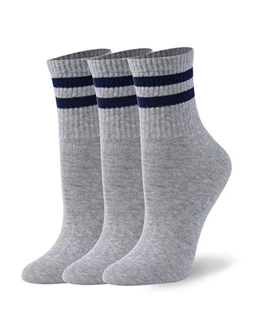 WXXM Unisex Cotton Casual Crew Socks 3/6 Pairs