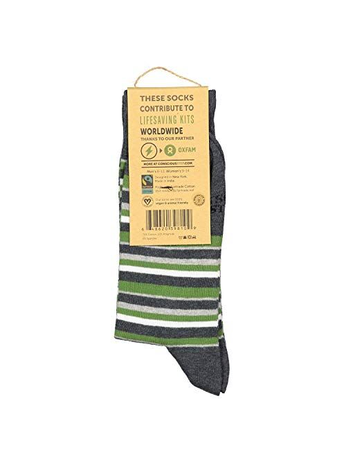 Conscious Step Men's & Women's Organic Cotton Crew Socks | Every Pair Gives Back