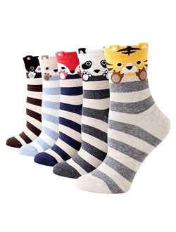 Women Crew Socks Vintage Winter Warm Casual Knit Sock - LATH.PIN