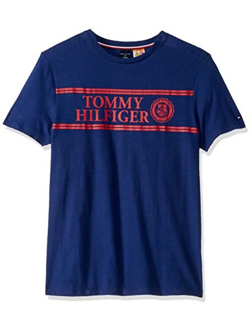 Tommy Hilfiger Men's Adaptive T Shirt with Magnetic-Buttons at Shoulders