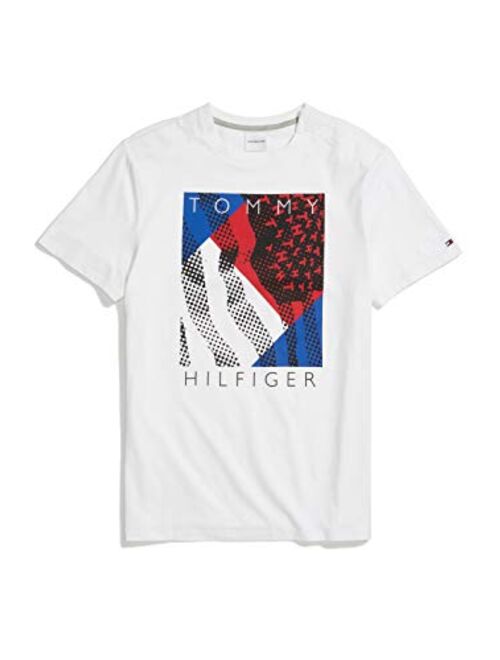 Tommy Hilfiger Men's Adaptive T Shirt with Magnetic-Buttons at Shoulders