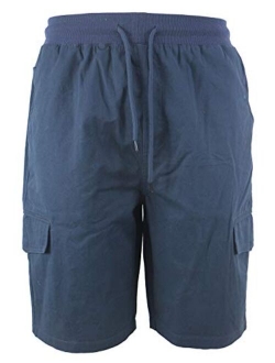 Facitisu Men's Cargo Shorts Casual Lightweight Outdoor Workout Multi Pocket Twill Pants