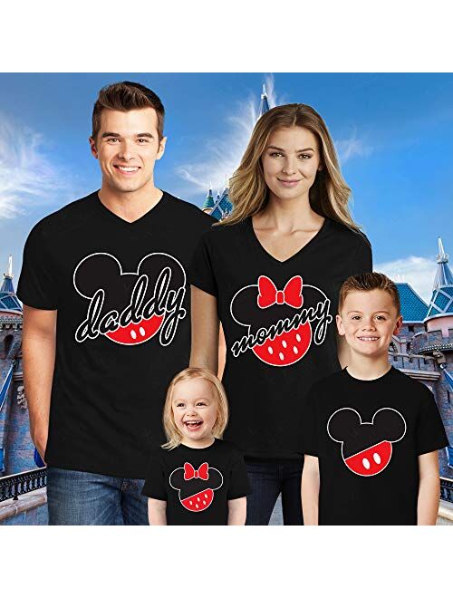 Natural Underwear Minnie and Mickey Mouse Family Trip Men Women Kids T-Shirts