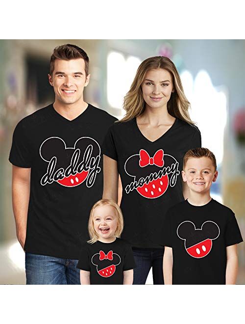 Natural Underwear Minnie and Mickey Mouse Family Trip Men Women Kids T-Shirts