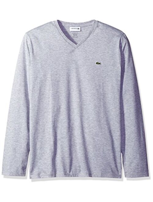 Lacoste Men's Long Sleeve Jersey Pima V-Neck T-Shirt