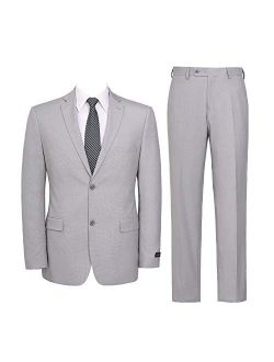 Pio Lorenzo Mens 2-Piece Suit Slim Fit Formal Single Breasted 2 Buttons Blazer Dress Elegant Jacket & Pant