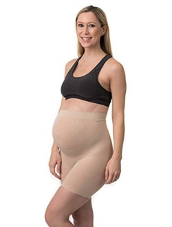 Belevation Maternity Shapewear, High Waisted Mid-Thigh Pregnancy Boyshort Pettipant