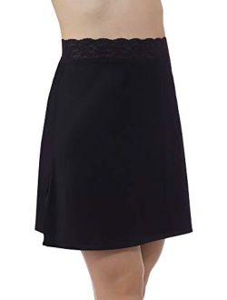 Women's Adjustable Waist Half Slip 11073, Black Sable-18 inch, Medium