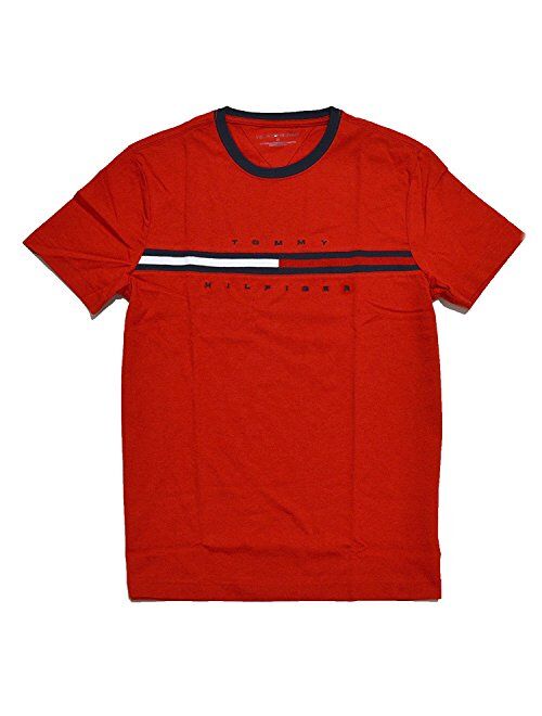 Tommy Hilfiger Men's Cotton PRinted Short Sleeve Classic Fit Big Logo T-Shirt