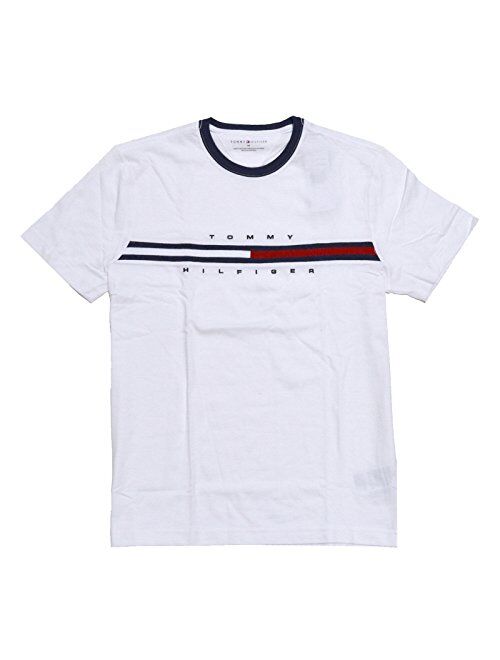 Tommy Hilfiger Men's Cotton PRinted Short Sleeve Classic Fit Big Logo T-Shirt