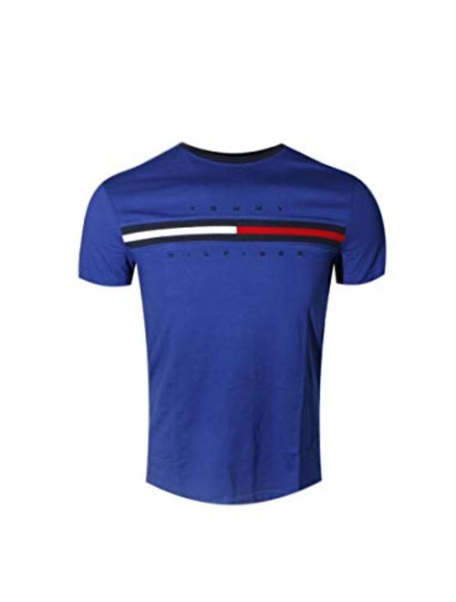 Tommy Hilfiger Men's Cotton PRinted Short Sleeve Classic Fit Big Logo T-Shirt