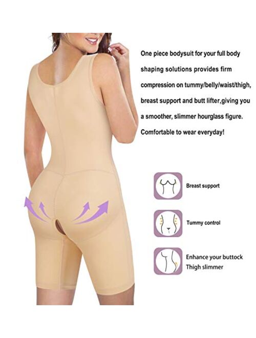 Open Bust High Compression Body Shaper Slimming Tummy Control