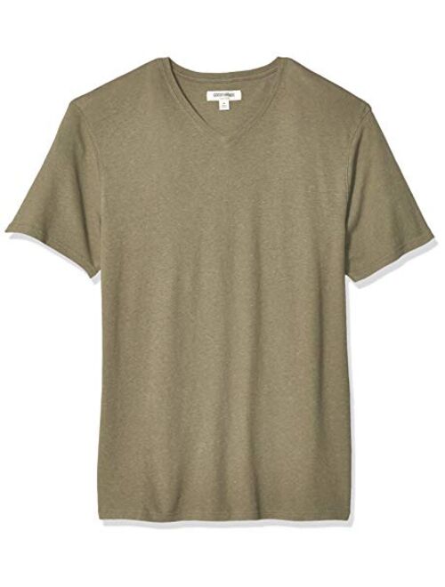 Amazon Brand - Goodthreads Men's Linen Cotton V-Neck T-Shirt