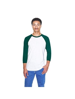 American Apparel 50/50 Raglan 3/4 Sleeve T-Shirt, 2-Pack