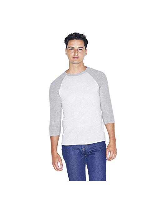 American Apparel 50/50 Raglan 3/4 Sleeve T-Shirt, 2-Pack