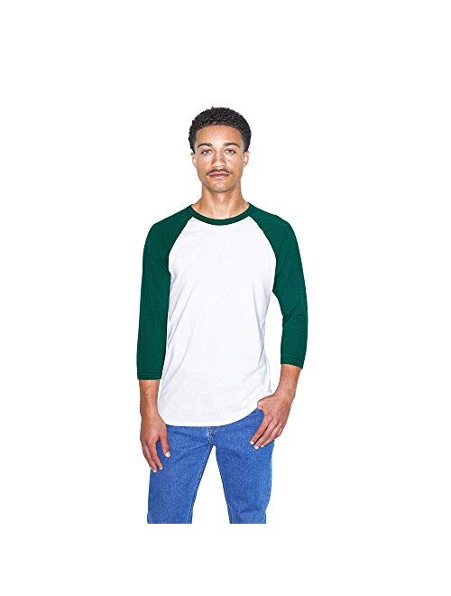 American Apparel 50/50 Raglan 3/4 Sleeve T-Shirt, 2-Pack