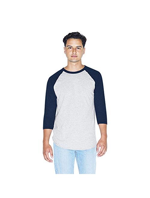 American Apparel 50/50 Raglan 3/4 Sleeve T-Shirt, 2-Pack