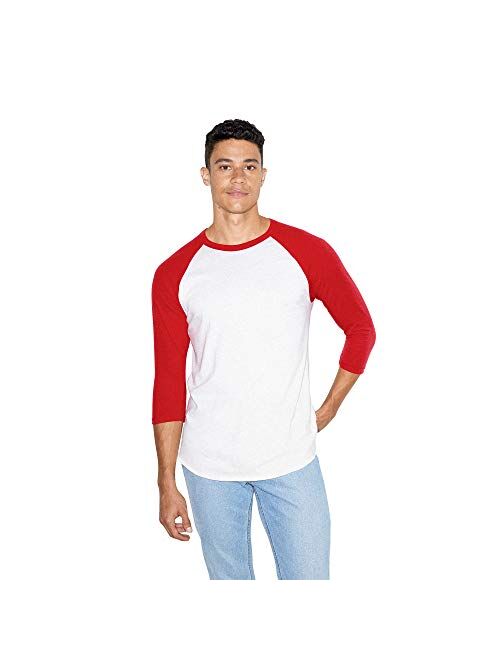 American Apparel 50/50 Raglan 3/4 Sleeve T-Shirt, 2-Pack