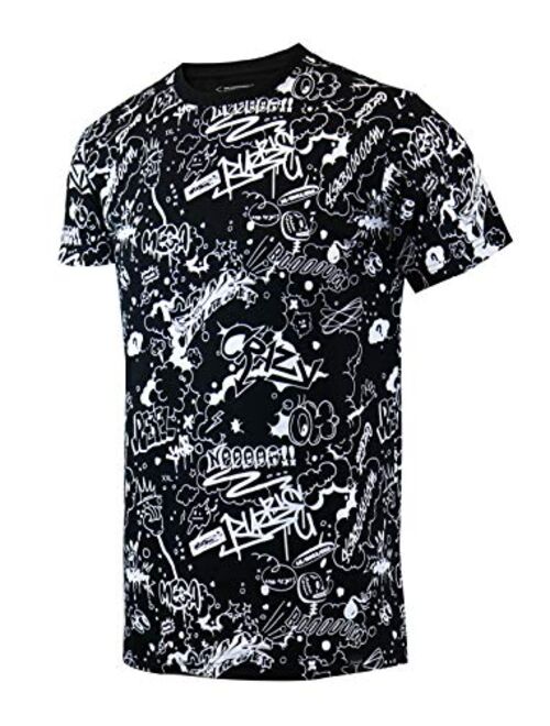 Screenshotbrand Mens Hipster Hip-Hop Urban Tees - NYC Street Fashion Graffiti Animation Print T-Shirt