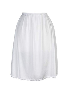 Valair Classic Short and Long Half Slip Skirt for Ladies and Girls - Slight Flair - Anti Static - Ranges 14" Till 34" Lengths