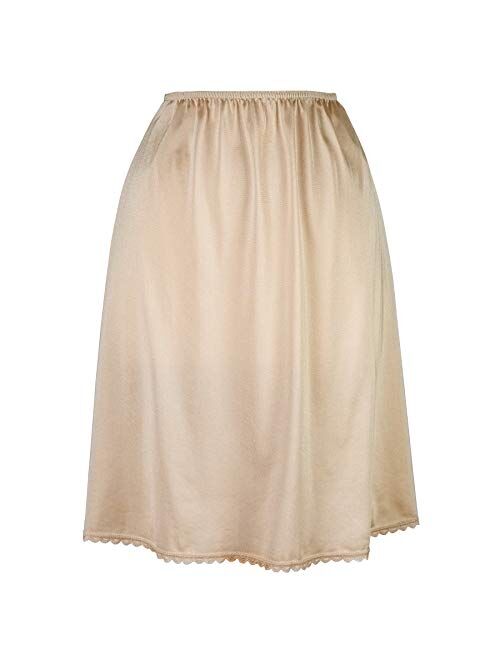 Valair Classic Short and Long Half Slip Skirt for Ladies and Girls - Slight Flair - Anti Static - Ranges 14" Till 34" Lengths