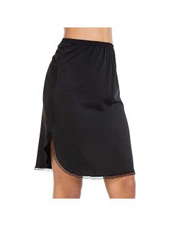 MANCYFIT Half Slips for Women Underskirt Short Mini Skirt with Floral Lace Trim