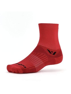 Swiftwick ASPIRE FOUR Trail Running, Cycling Crew Socks, Firm Compression Fit