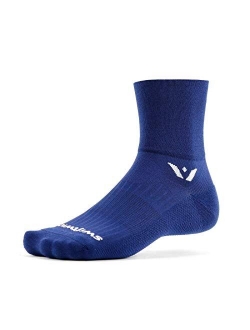 Swiftwick ASPIRE FOUR Trail Running, Cycling Crew Socks, Firm Compression Fit