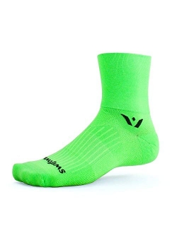 Swiftwick ASPIRE FOUR Trail Running, Cycling Crew Socks, Firm Compression Fit