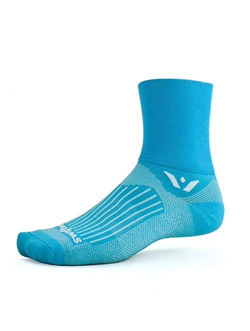 Swiftwick ASPIRE FOUR Trail Running, Cycling Crew Socks, Firm Compression Fit