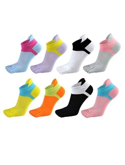 Women Toe Socks Cotton Wicking Athletic No Show Low Cut Ankle 4 Pack 8 Pack Set