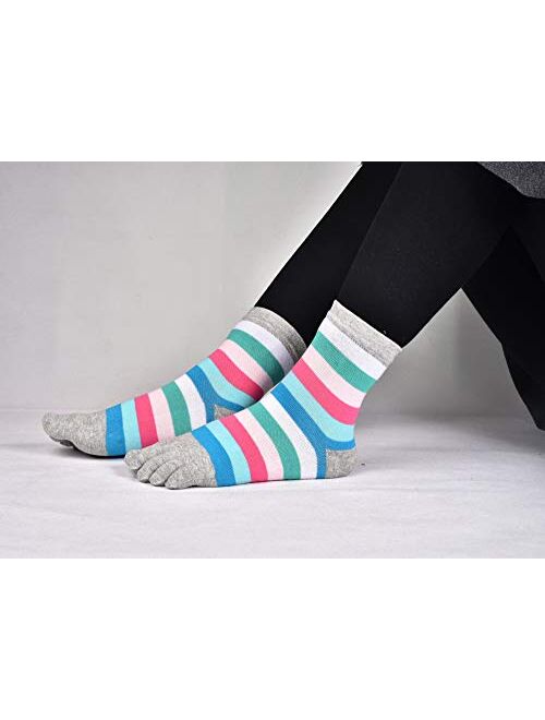 Women Toe Socks Cotton Wicking Athletic No Show Low Cut Ankle 4 Pack 8 Pack Set