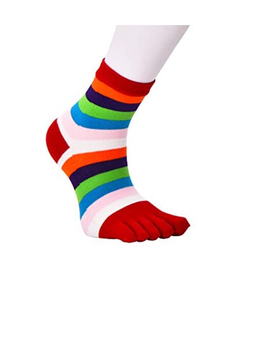 Women Toe Socks Cotton Wicking Athletic No Show Low Cut Ankle 4 Pack 8 Pack Set