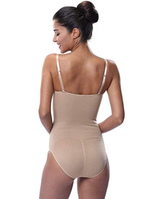 Franato Women's Shapewear Waist Shaper Leotard Tummy Slimmer Bodysuits